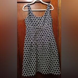 Jones New York White and Black Polka Dot Cocktail